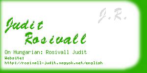 judit rosivall business card